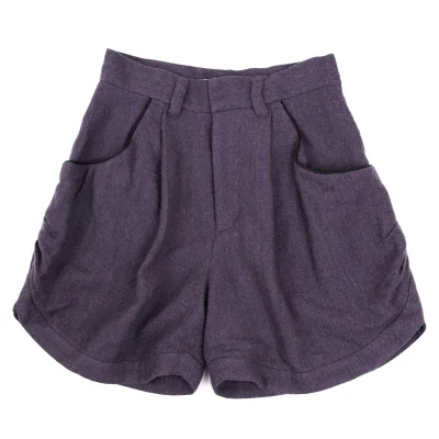 TSUMORI CHISATO Wool Herringbone Shorts