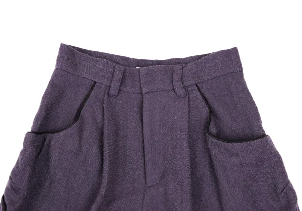 TSUMORI CHISATO Wool Herringbone Shorts K-169260_002