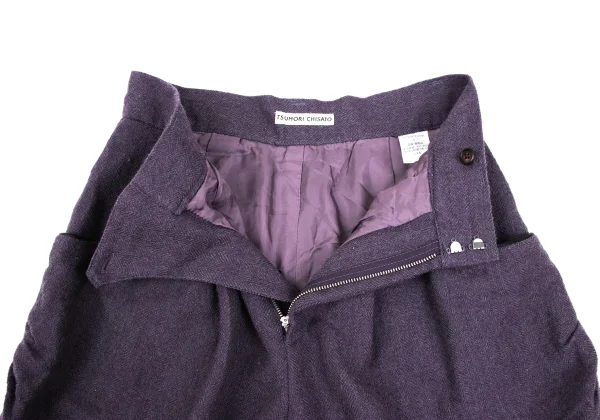 TSUMORI CHISATO Wool Herringbone Shorts K-169260_004
