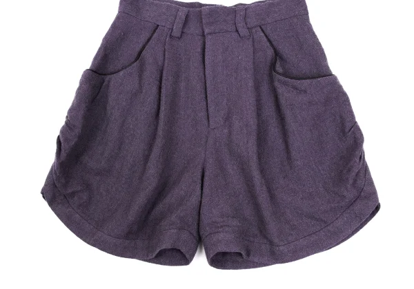 TSUMORI CHISATO Wool Herringbone Shorts K-169260_005