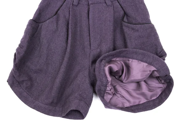 TSUMORI CHISATO Wool Herringbone Shorts K-169260_007
