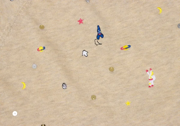 TSUMORI CHISATO Sequin Embroidered Knit Cardigan K-169261_010