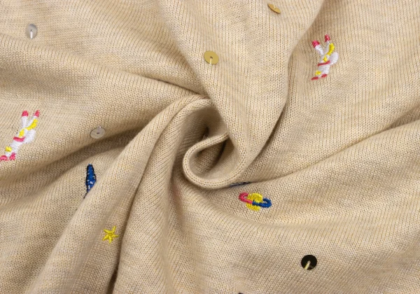 TSUMORI CHISATO Sequin Embroidered Knit Cardigan K-169261_011