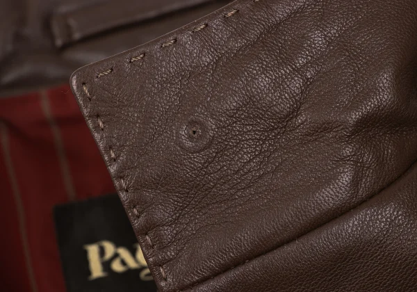 Paul Stuart Striped Lining Leather Jacket K-169263_006