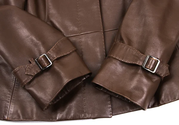 Paul Stuart Striped Lining Leather Jacket K-169263_009