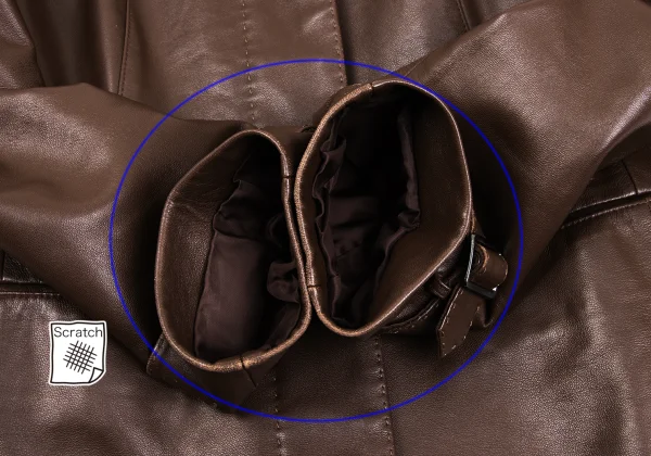 Paul Stuart Striped Lining Leather Jacket K-169263_010