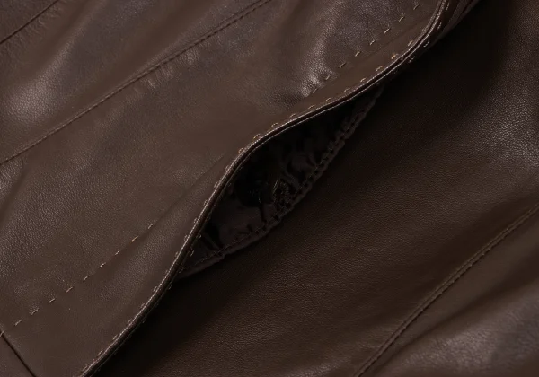 Paul Stuart Striped Lining Leather Jacket K-169263_014