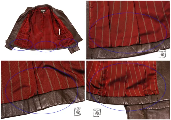 Paul Stuart Striped Lining Leather Jacket K-169263_016