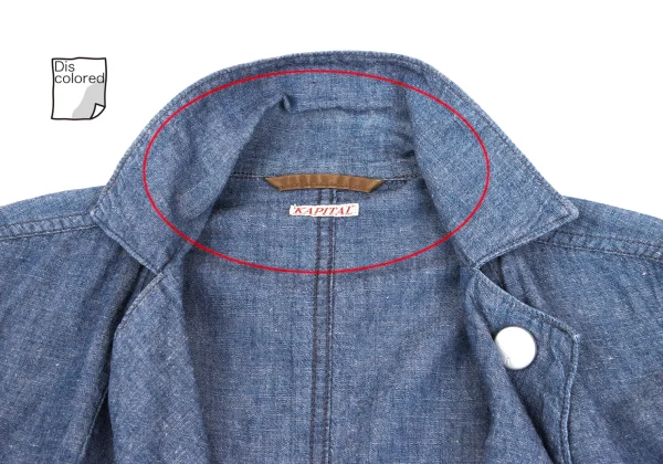 KAPITAL Cotton Linen Chambray Shirt Jacket K-169267_005