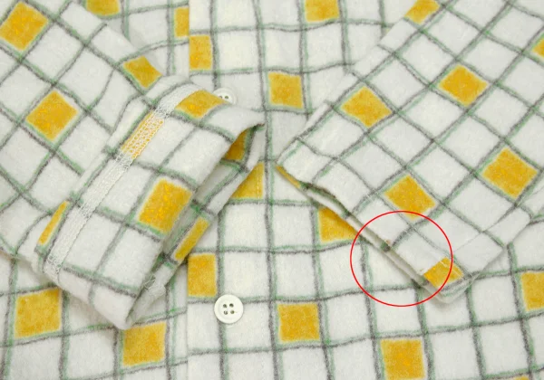 Y's Check Printed Wool Knit Shirt K-169269_008