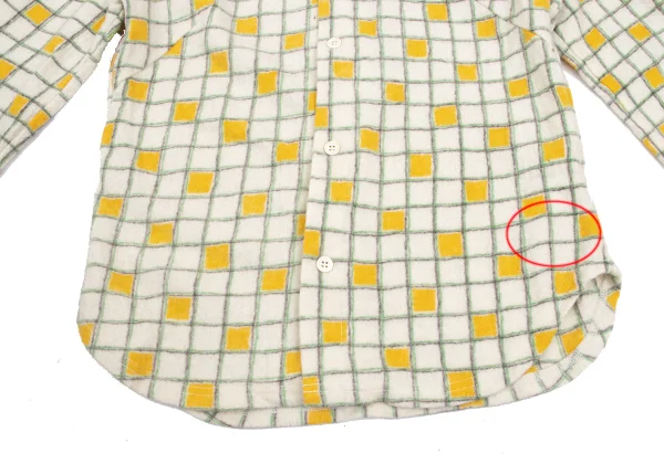 Y's Check Printed Wool Knit Shirt K-169269_011