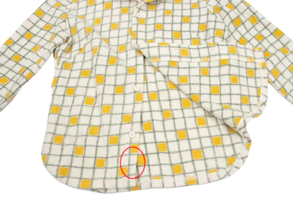 Y's Check Printed Wool Knit Shirt K-169269_013