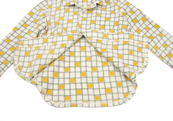 Y's Check Printed Wool Knit Shirt K-169269_015