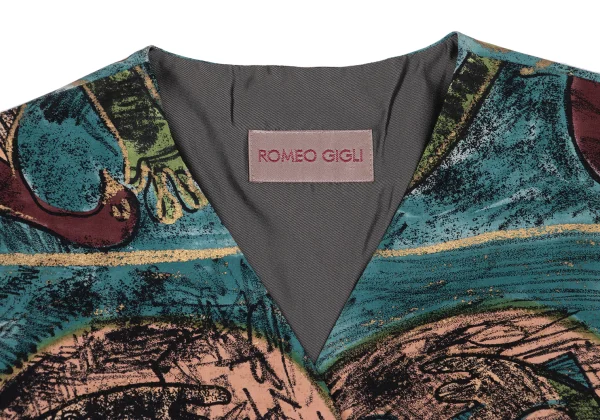 ROMEO GIGLI Art Printed Silk Short Vest K-169271_004