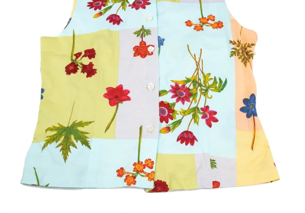 KENZO Floral Print Sleeveless Jersey Blouse K-169273_010