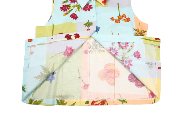 KENZO Floral Print Sleeveless Jersey Blouse K-169273_011