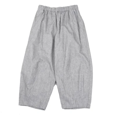 HUIS Cotton Linen Hem Tuck Easy Pants