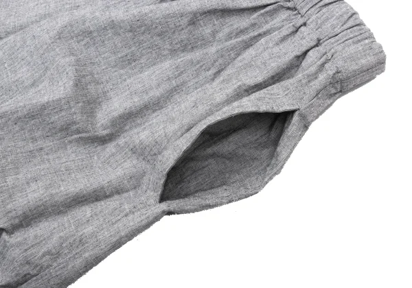 HUIS Cotton Linen Hem Tuck Easy Pants K-169275_003