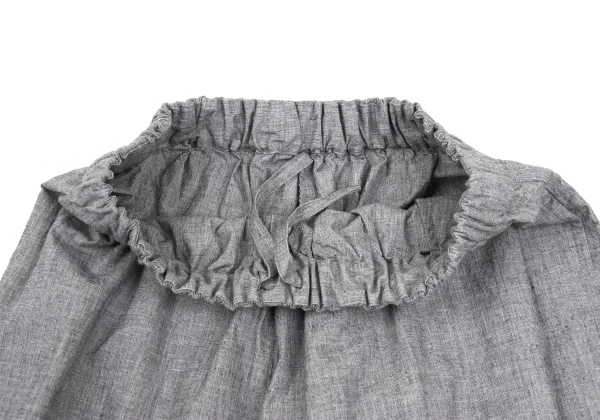 HUIS Cotton Linen Hem Tuck Easy Pants K-169275_004