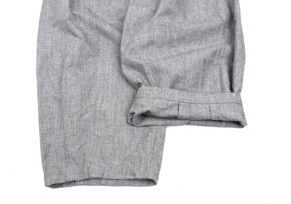 HUIS Cotton Linen Hem Tuck Easy Pants K-169275_006