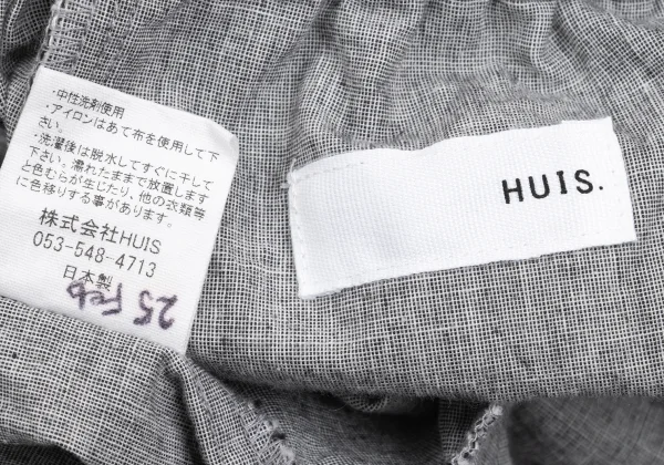 HUIS Cotton Linen Hem Tuck Easy Pants K-169275_010