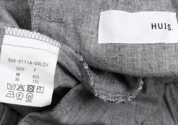 HUIS Cotton Linen Hem Tuck Easy Pants K-169275_011