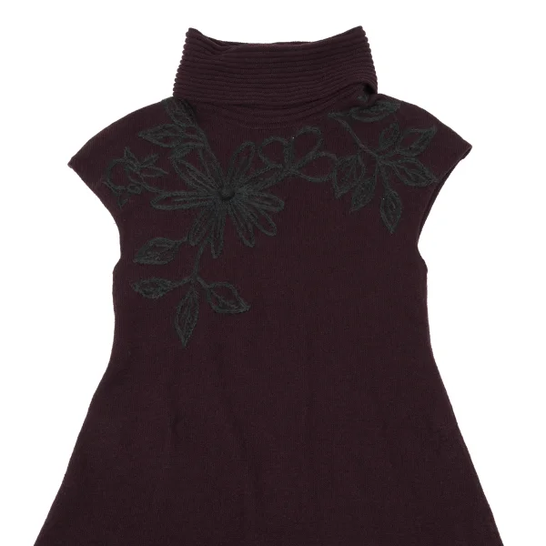 Sybilla Floral Embroidery Sleeveless Knit Dress K-169276_003