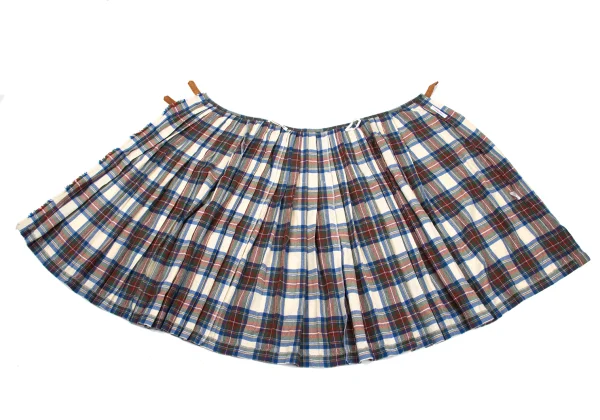 WONDERFUL WORLD KANEKO ISAO Wool Check Pleats Wrap Skirt K-169278_008