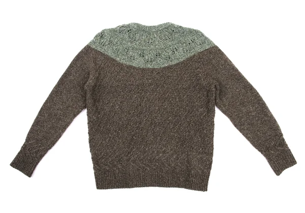 Ne-net Bicolor Cable Knit Cardigan K-169279_010