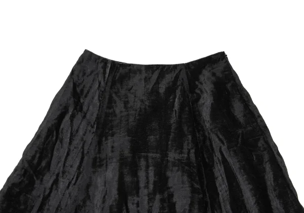 YOSHIKI HISHINUMA Velour Flare Long Skirt K-169282_003