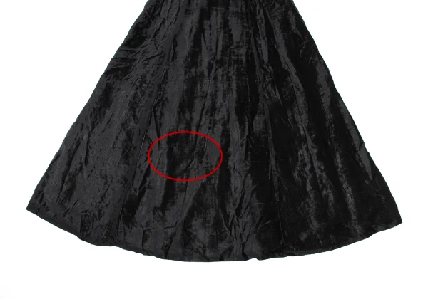 YOSHIKI HISHINUMA Velour Flare Long Skirt K-169282_005