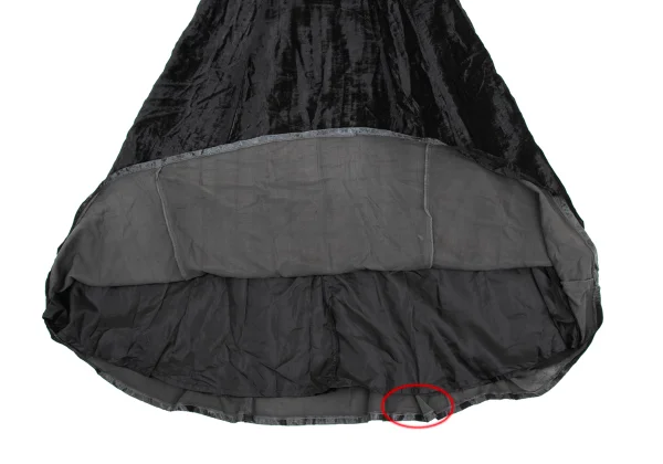 YOSHIKI HISHINUMA Velour Flare Long Skirt K-169282_007