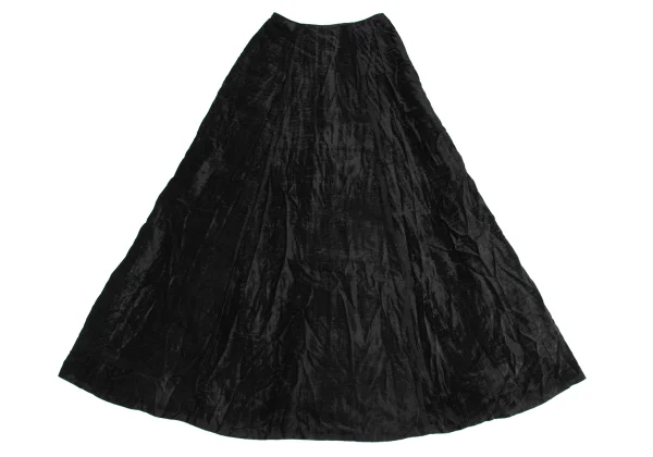 YOSHIKI HISHINUMA Velour Flare Long Skirt K-169282_010