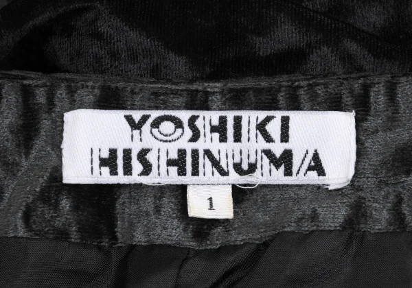 YOSHIKI HISHINUMA Velour Flare Long Skirt K-169282_012