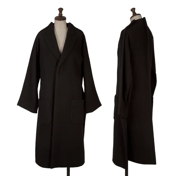 COMME des GARCONS Melton Wool Coat Black XS K-169286_001
