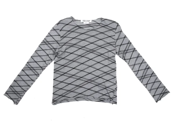 COMME des GARCONS Bias Check Wool Knit Top K-169292_002