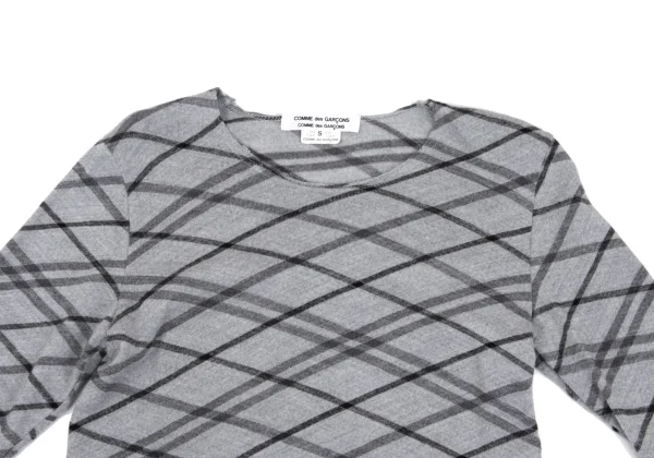 COMME des GARCONS Bias Check Wool Knit Top K-169292_003
