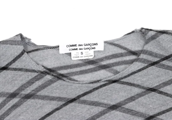 COMME des GARCONS Bias Check Wool Knit Top K-169292_004