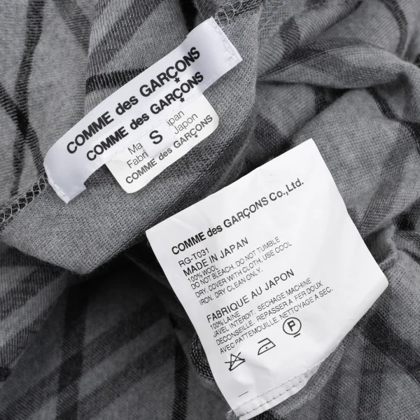 COMME des GARCONS Bias Check Wool Knit Top K-169292_012