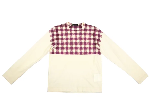 tricot COMME des GARCONS Check Print Wool Top K-169301_002