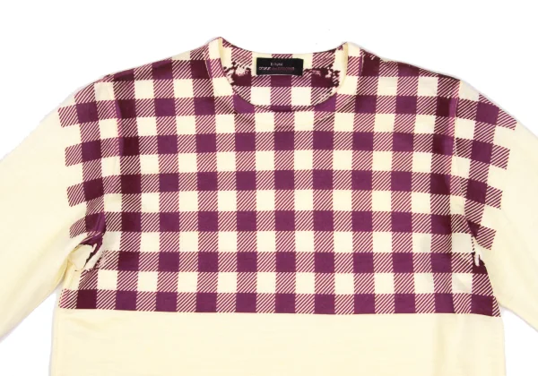 tricot COMME des GARCONS Check Print Wool Top K-169301_003
