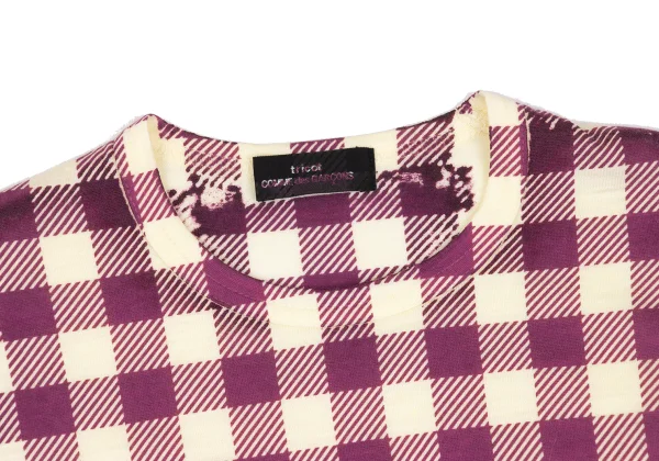 tricot COMME des GARCONS Check Print Wool Top K-169301_004