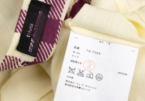 tricot COMME des GARCONS Check Print Wool Top K-169301_015