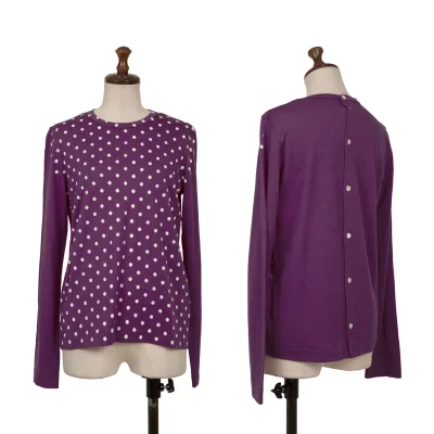 tricot COMME des GARCONS Dot Print Open Back T Shirt