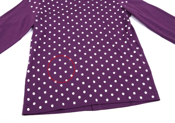 tricot COMME des GARCONS Dot Print Open Back T Shirt K-169304_009