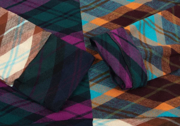 tricot COMME des GARCONS Check Panel Switching Knit Top K-169305_007