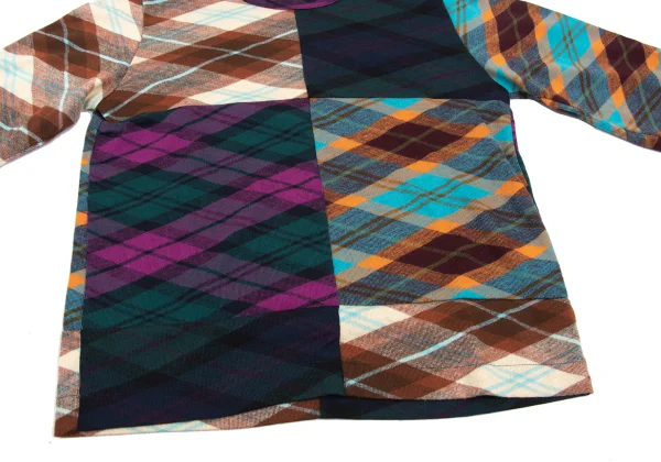 tricot COMME des GARCONS Check Panel Switching Knit Top K-169305_008