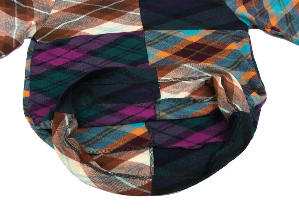 tricot COMME des GARCONS Check Panel Switching Knit Top K-169305_009