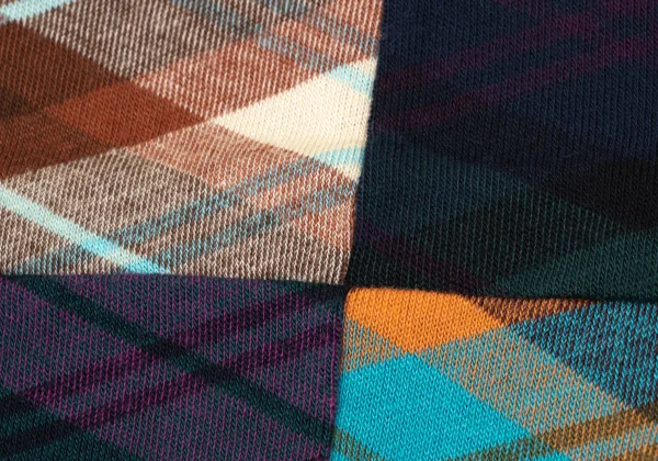 tricot COMME des GARCONS Check Panel Switching Knit Top K-169305_011