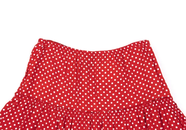 tricot COMME des GARCONS Gathered Switching Dot Print Skirt K-169307_003